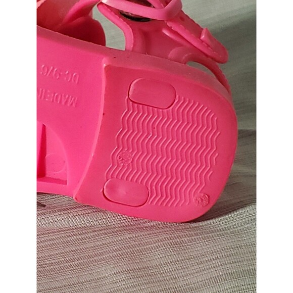 Baby Girl Hot Pink Jelly Sandals W/Flower (Size 3) Spring/Summer/Easter/Beach - Picture 15 of 16
